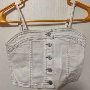 Art Class Cream Button-Up Top